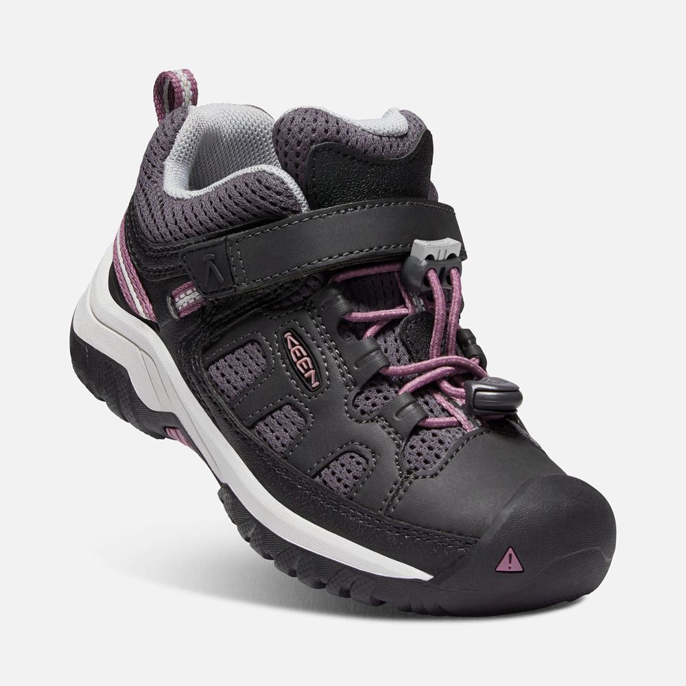 Zapatos de Seguridad Keen Mexico Negros/Rosas - Niños Targhee - YL0416239